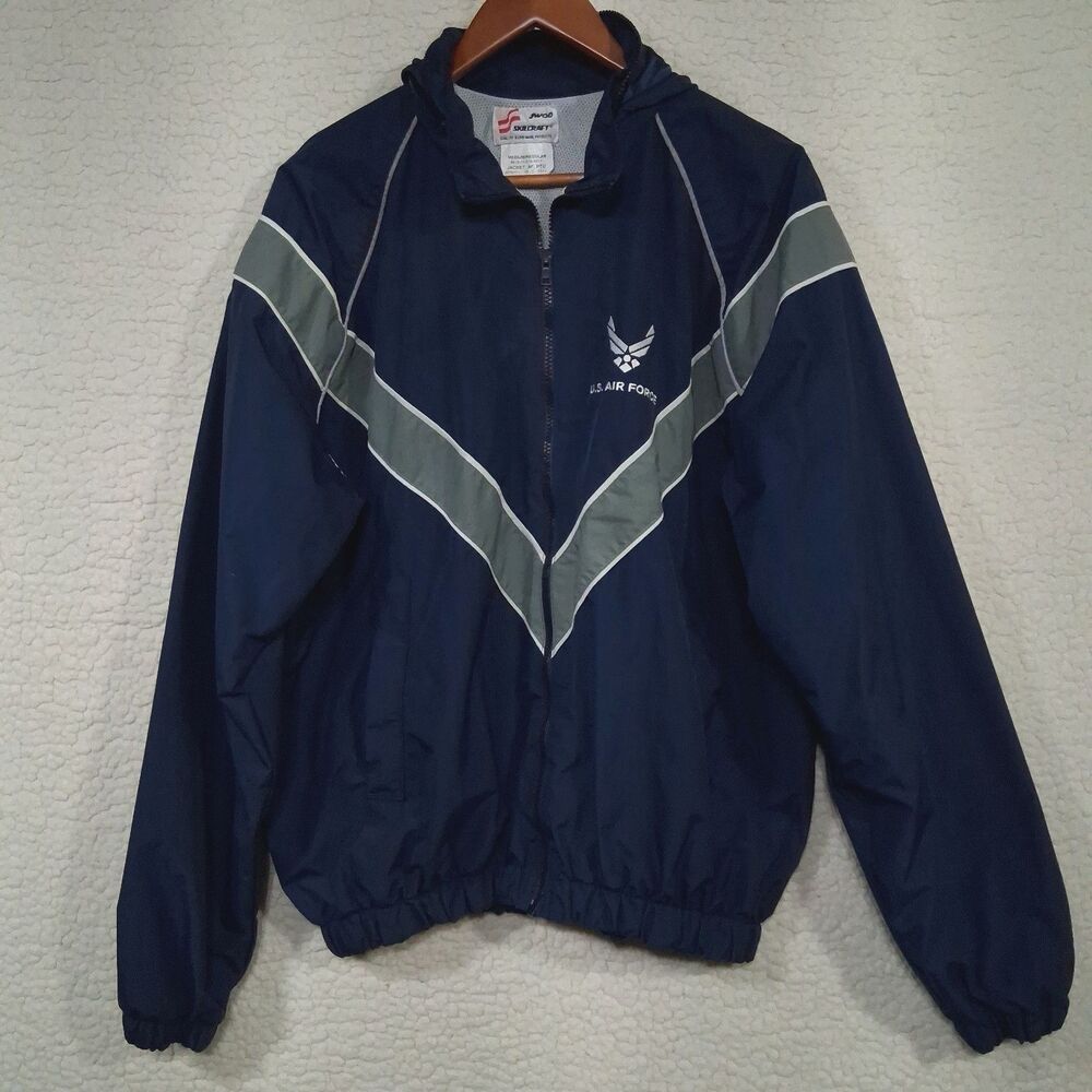 VTG MEN'S US Air Force AF PTU Training Military Windbreaker Jacket Size MEDIUM
